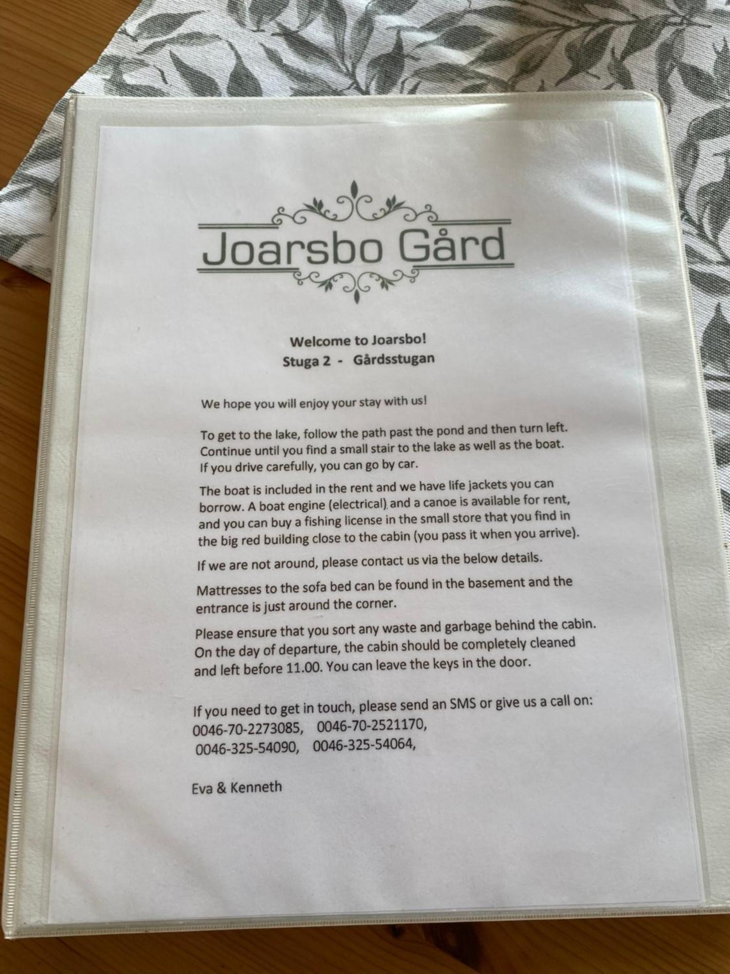 Joarsbo, Stuga 2, Gardsstugan Kalv Esterno foto